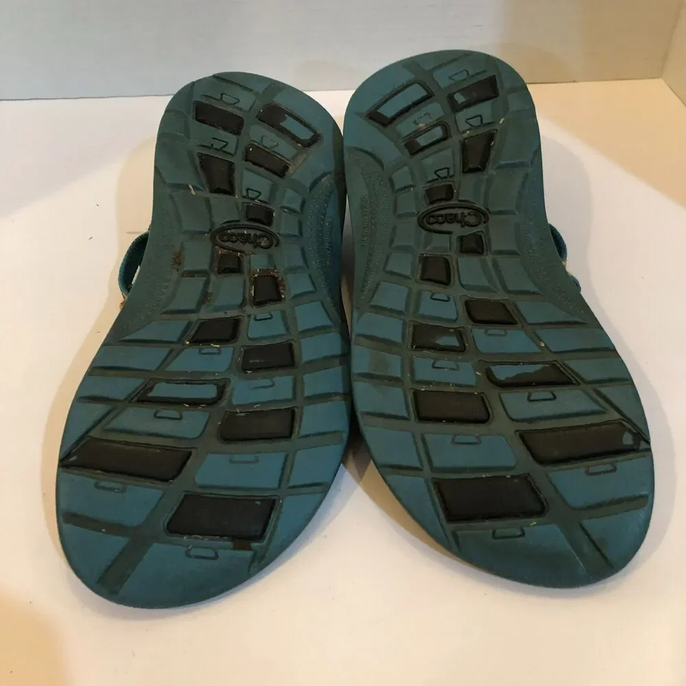 Chaco ZX/1 Eco Tread Sandals Youth 5 Kids Rainbow Fiesta Stripes Double Straps